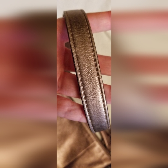 Coach Metalic Gold/Bronze Leather Kristin Hobo Shoulder Bag Handbag Purse #14783 - Picture 15 of 16